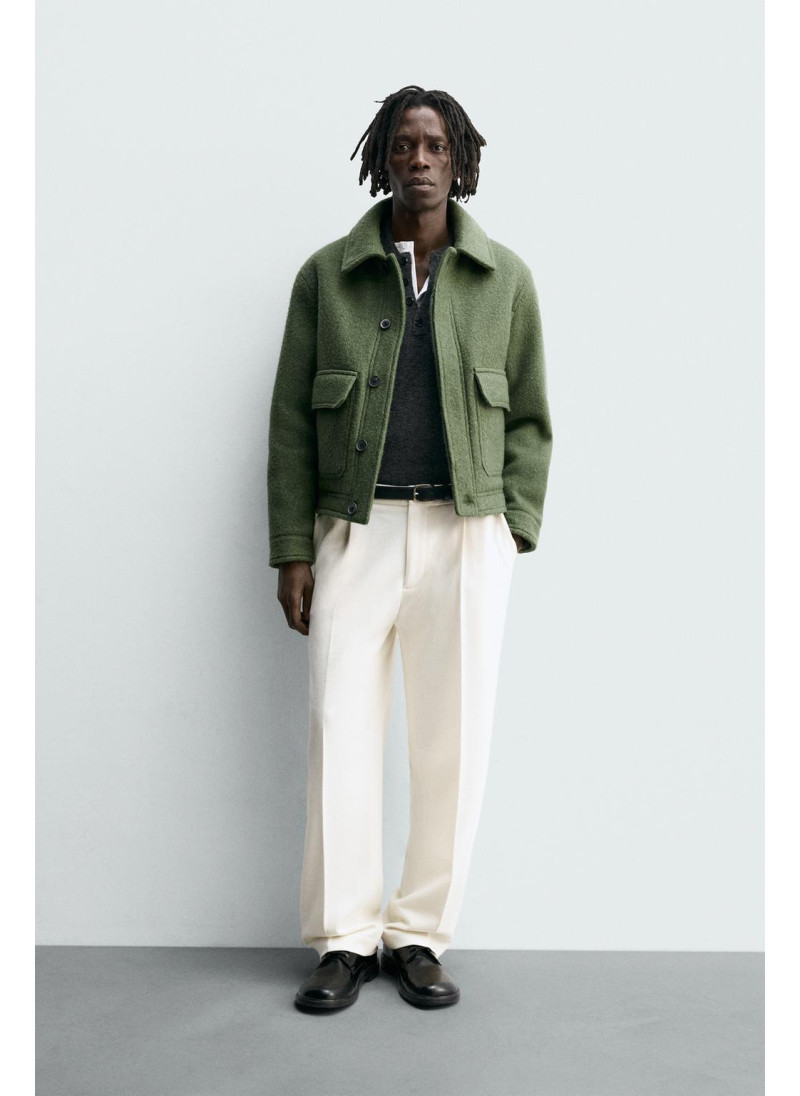 КУРТКА ИЗ СМЕСОВОЙ ШЕРСТИ С...