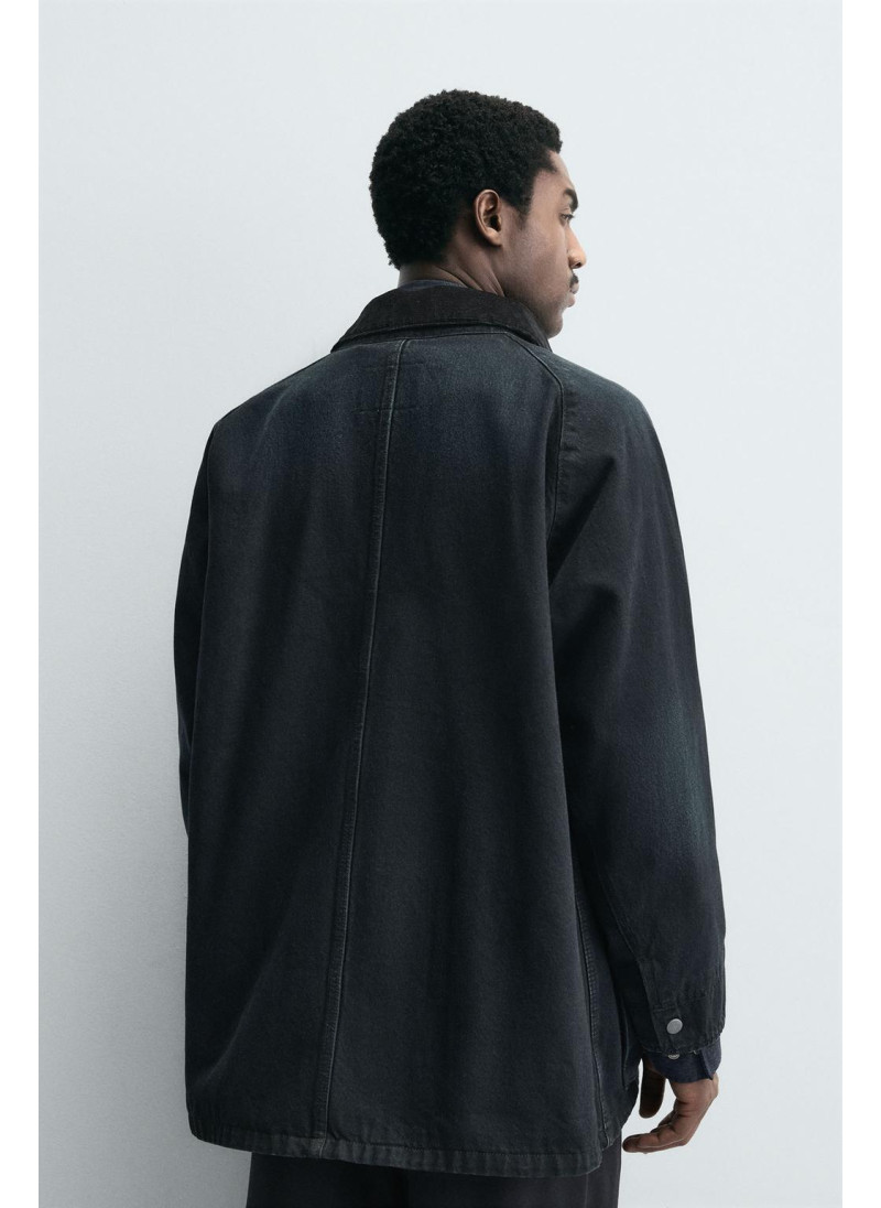 ДЖИНСОВАЯ КУРТКА С КОМБИНИРОВАННЫМ ВОРОТНИКОМ ДЖИНСОВАЯ КУРТКА С КОМБИНИРОВАННЫМ ВОРОТНИКОМ