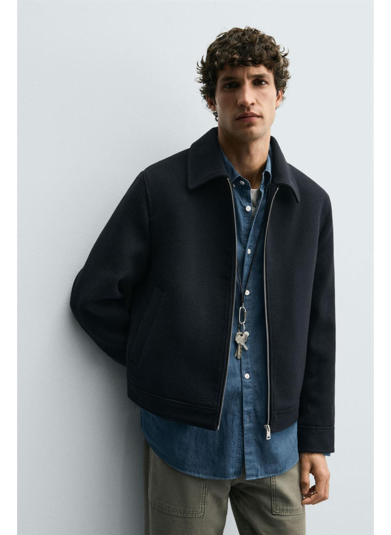 КУРТКА ИЗ СИНТЕТИЧЕСКОЙ ШЕРСТИ С МОЛНИЕЙ КУРТКА ИЗ СИНТЕТИЧЕСКОЙ ШЕРСТИ С МОЛНИЕЙ