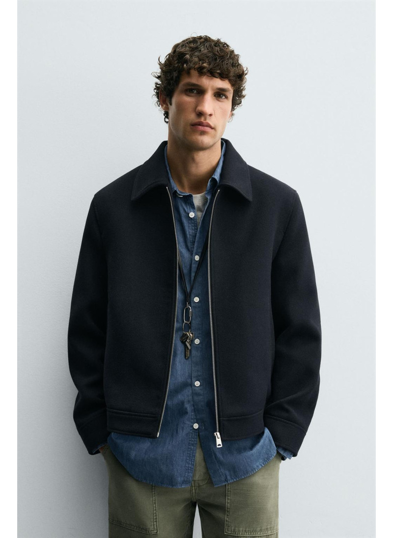 КУРТКА ИЗ СИНТЕТИЧЕСКОЙ ШЕРСТИ С МОЛНИЕЙ КУРТКА ИЗ СИНТЕТИЧЕСКОЙ ШЕРСТИ С МОЛНИЕЙ