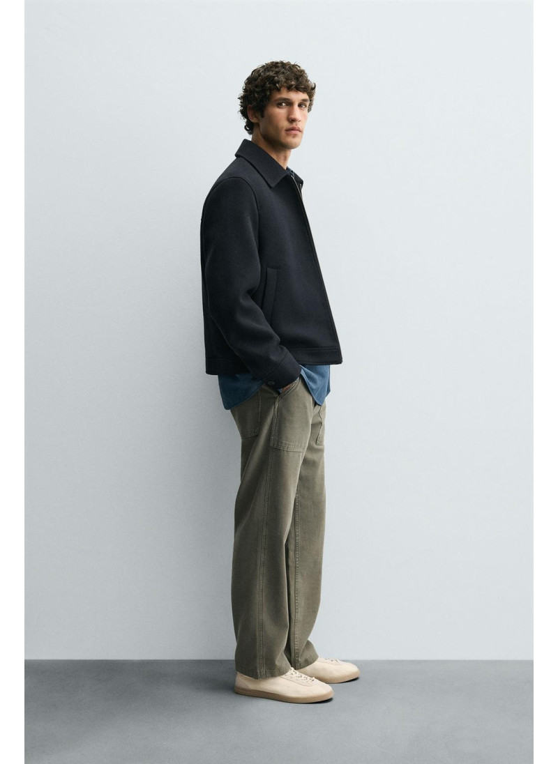 КУРТКА ИЗ СИНТЕТИЧЕСКОЙ ШЕРСТИ С МОЛНИЕЙ КУРТКА ИЗ СИНТЕТИЧЕСКОЙ ШЕРСТИ С МОЛНИЕЙ