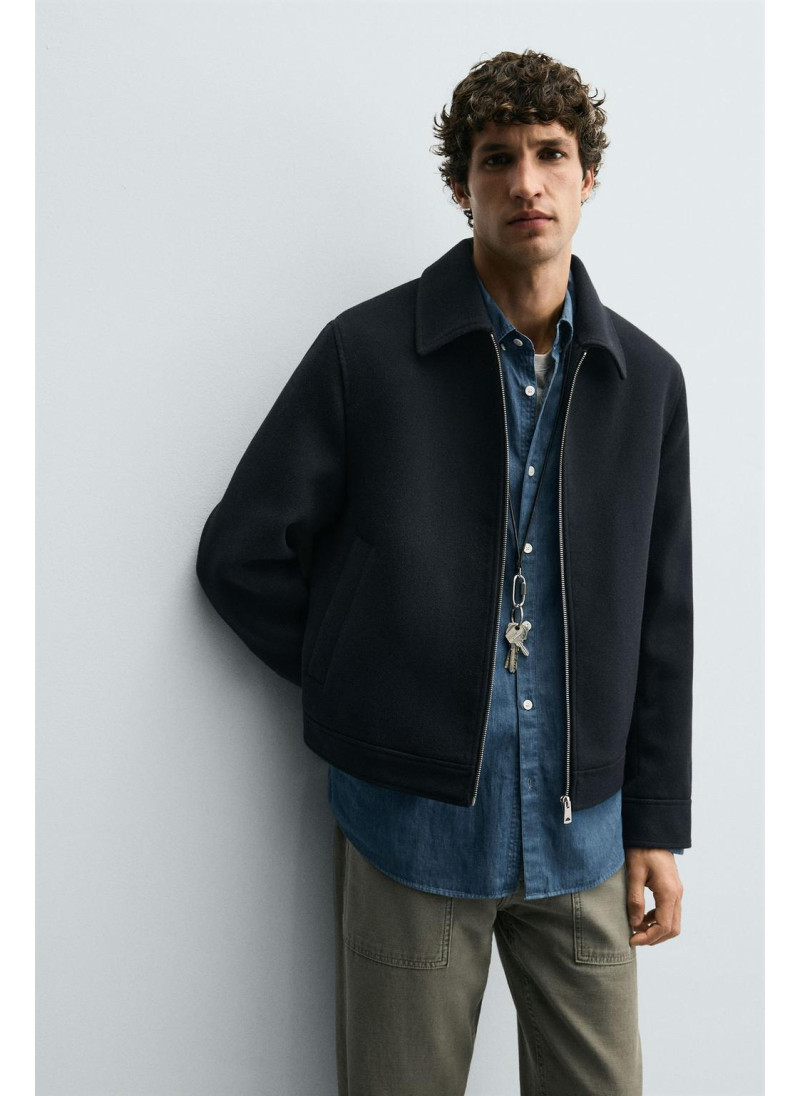 КУРТКА ИЗ СИНТЕТИЧЕСКОЙ ШЕРСТИ С МОЛНИЕЙ КУРТКА ИЗ СИНТЕТИЧЕСКОЙ ШЕРСТИ С МОЛНИЕЙ