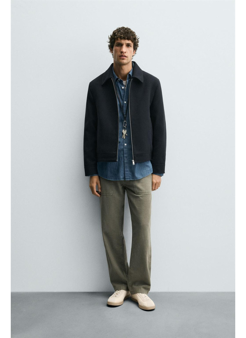 КУРТКА ИЗ СИНТЕТИЧЕСКОЙ ШЕРСТИ С МОЛНИЕЙ КУРТКА ИЗ СИНТЕТИЧЕСКОЙ ШЕРСТИ С МОЛНИЕЙ