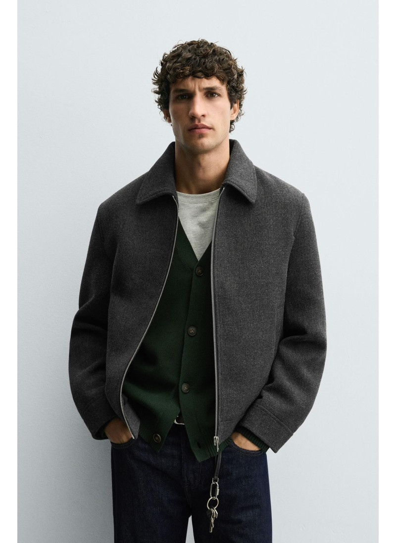 КУРТКА ИЗ СИНТЕТИЧЕСКОЙ ШЕРСТИ С МОЛНИЕЙ КУРТКА ИЗ СИНТЕТИЧЕСКОЙ ШЕРСТИ С МОЛНИЕЙ