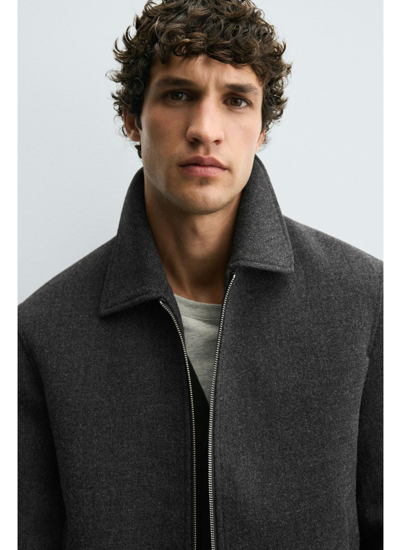 КУРТКА ИЗ СИНТЕТИЧЕСКОЙ ШЕРСТИ С МОЛНИЕЙ КУРТКА ИЗ СИНТЕТИЧЕСКОЙ ШЕРСТИ С МОЛНИЕЙ