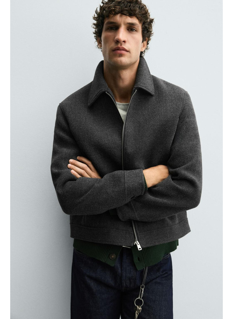 КУРТКА ИЗ СИНТЕТИЧЕСКОЙ ШЕРСТИ С МОЛНИЕЙ КУРТКА ИЗ СИНТЕТИЧЕСКОЙ ШЕРСТИ С МОЛНИЕЙ