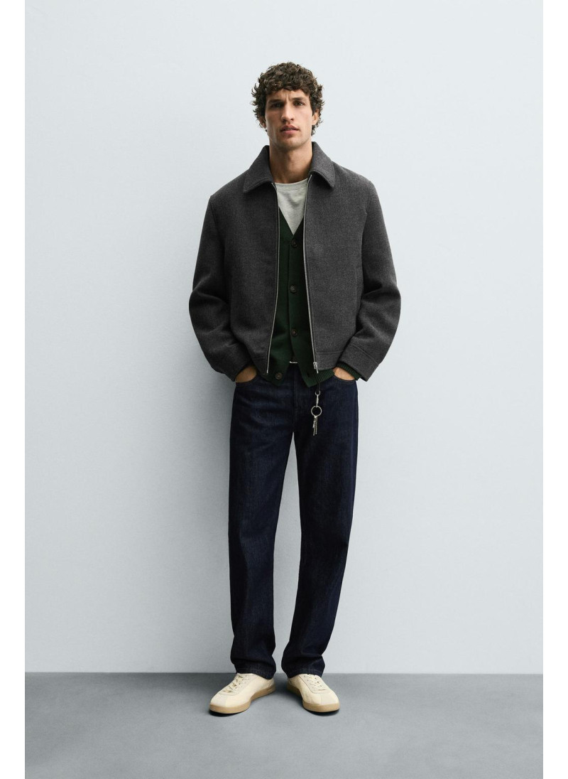 КУРТКА ИЗ СИНТЕТИЧЕСКОЙ ШЕРСТИ С МОЛНИЕЙ КУРТКА ИЗ СИНТЕТИЧЕСКОЙ ШЕРСТИ С МОЛНИЕЙ