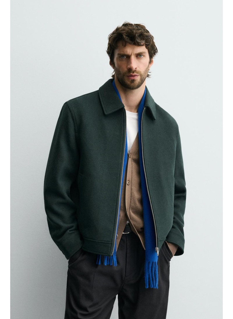 КУРТКА ИЗ СИНТЕТИЧЕСКОЙ ШЕРСТИ С МОЛНИЕЙ КУРТКА ИЗ СИНТЕТИЧЕСКОЙ ШЕРСТИ С МОЛНИЕЙ