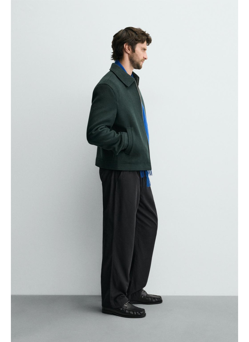 КУРТКА ИЗ СИНТЕТИЧЕСКОЙ ШЕРСТИ С МОЛНИЕЙ КУРТКА ИЗ СИНТЕТИЧЕСКОЙ ШЕРСТИ С МОЛНИЕЙ