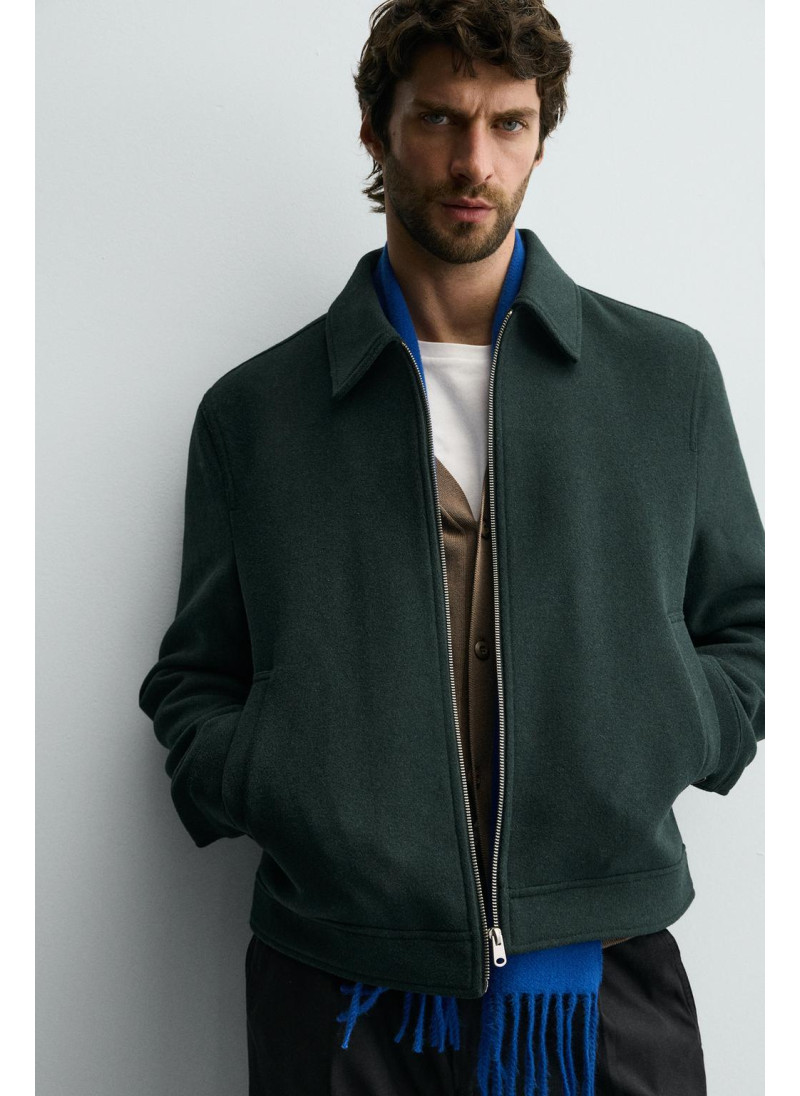 КУРТКА ИЗ СИНТЕТИЧЕСКОЙ ШЕРСТИ С МОЛНИЕЙ КУРТКА ИЗ СИНТЕТИЧЕСКОЙ ШЕРСТИ С МОЛНИЕЙ