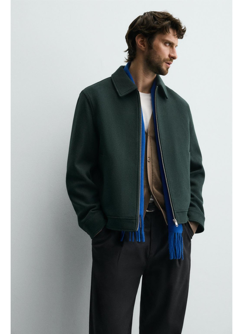 КУРТКА ИЗ СИНТЕТИЧЕСКОЙ ШЕРСТИ С МОЛНИЕЙ КУРТКА ИЗ СИНТЕТИЧЕСКОЙ ШЕРСТИ С МОЛНИЕЙ