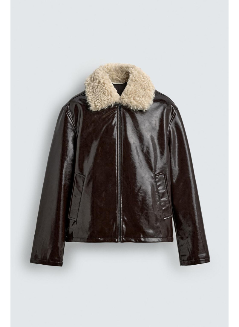 КУРТКА ИЗ ВИНИЛА С КОМБИНИРОВАННОЙ ОТДЕЛКОЙ КУРТКА ИЗ ВИНИЛА С КОМБИНИРОВАННОЙ ОТДЕЛКОЙ