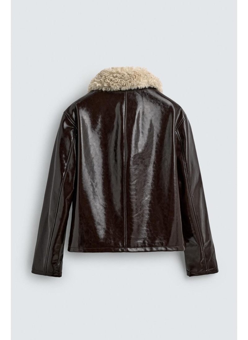 КУРТКА ИЗ ВИНИЛА С КОМБИНИРОВАННОЙ ОТДЕЛКОЙ КУРТКА ИЗ ВИНИЛА С КОМБИНИРОВАННОЙ ОТДЕЛКОЙ