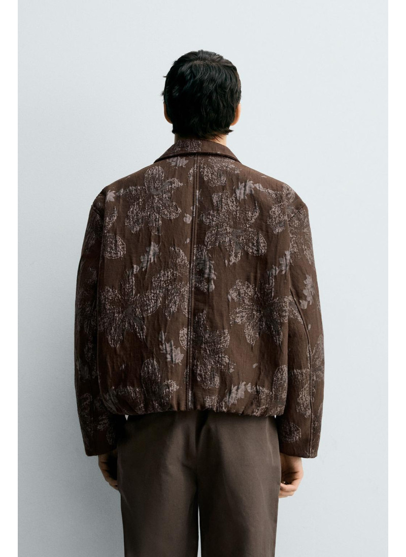 ЖАККАРДОВАЯ КУРТКА С ЦВЕТОЧНЫМ УЗОРОМ ЖАККАРДОВАЯ КУРТКА С ЦВЕТОЧНЫМ УЗОРОМ