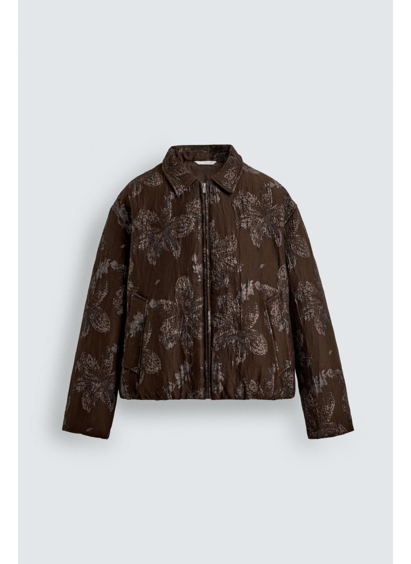 ЖАККАРДОВАЯ КУРТКА С ЦВЕТОЧНЫМ УЗОРОМ ЖАККАРДОВАЯ КУРТКА С ЦВЕТОЧНЫМ УЗОРОМ