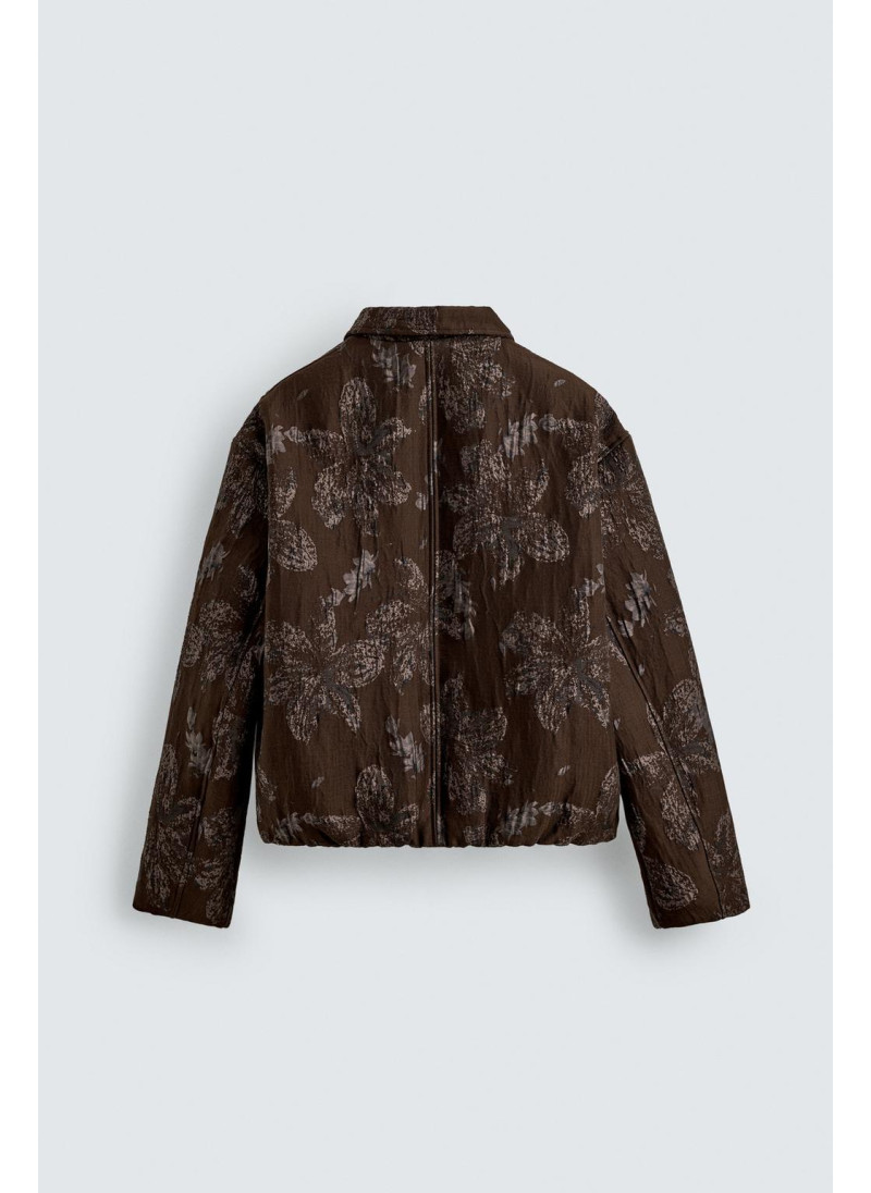 ЖАККАРДОВАЯ КУРТКА С ЦВЕТОЧНЫМ УЗОРОМ ЖАККАРДОВАЯ КУРТКА С ЦВЕТОЧНЫМ УЗОРОМ