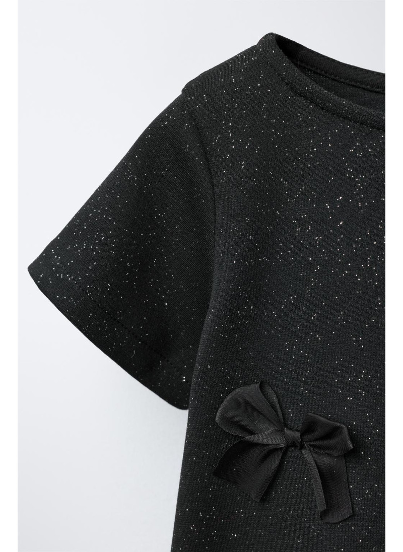 ПЛАТЬЕ ИЗ ТРИКОТАЖА «РОМА» С БЛЕСТКАМИ И БАНТАМИ ПЛАТЬЕ ИЗ ТРИКОТАЖА «РОМА» С БЛЕСТКАМИ И БАНТАМИ