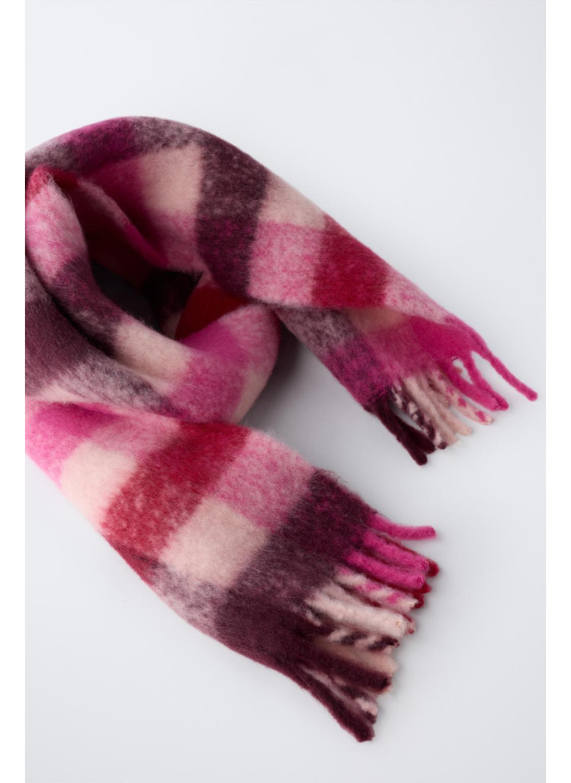 ШАРФ В КЛЕТКУ ИЗ ТРИКОТАЖА ШАРФ В КЛЕТКУ ИЗ ТРИКОТАЖА