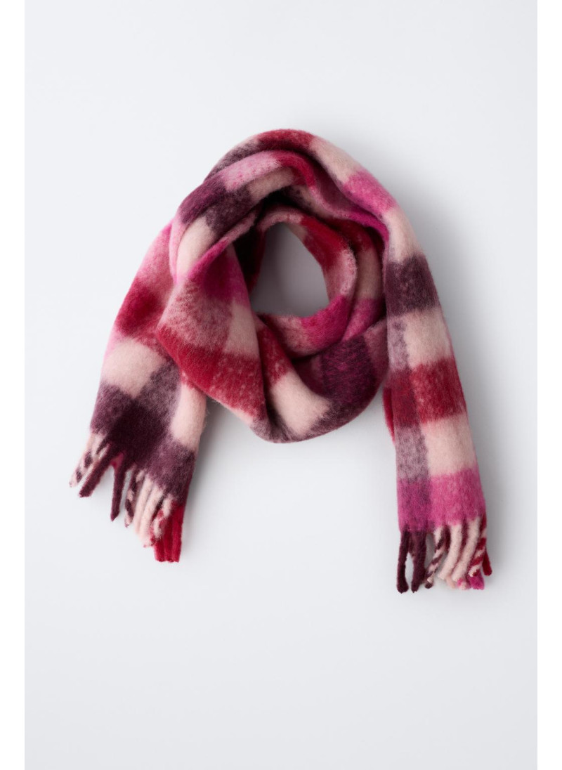 ШАРФ В КЛЕТКУ ИЗ ТРИКОТАЖА ШАРФ В КЛЕТКУ ИЗ ТРИКОТАЖА