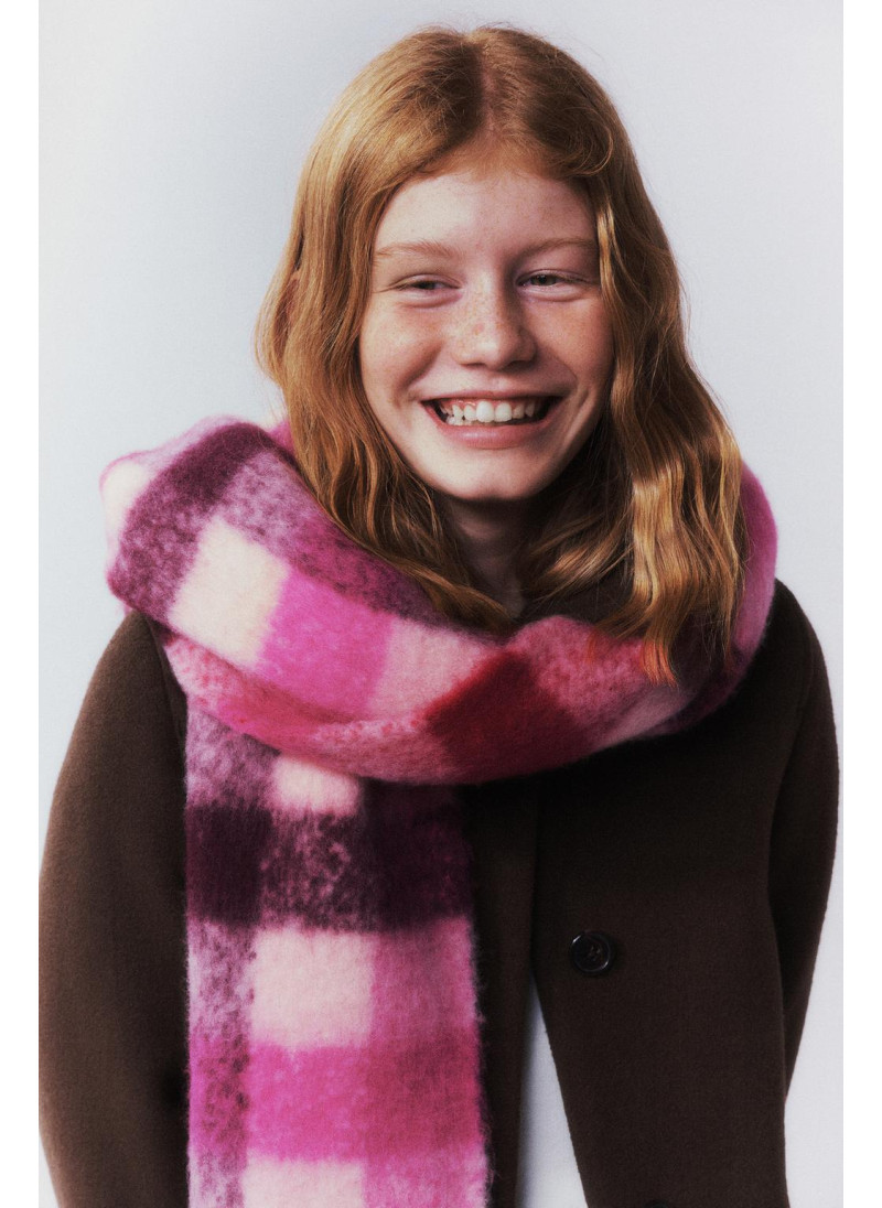 ШАРФ В КЛЕТКУ ИЗ ТРИКОТАЖА