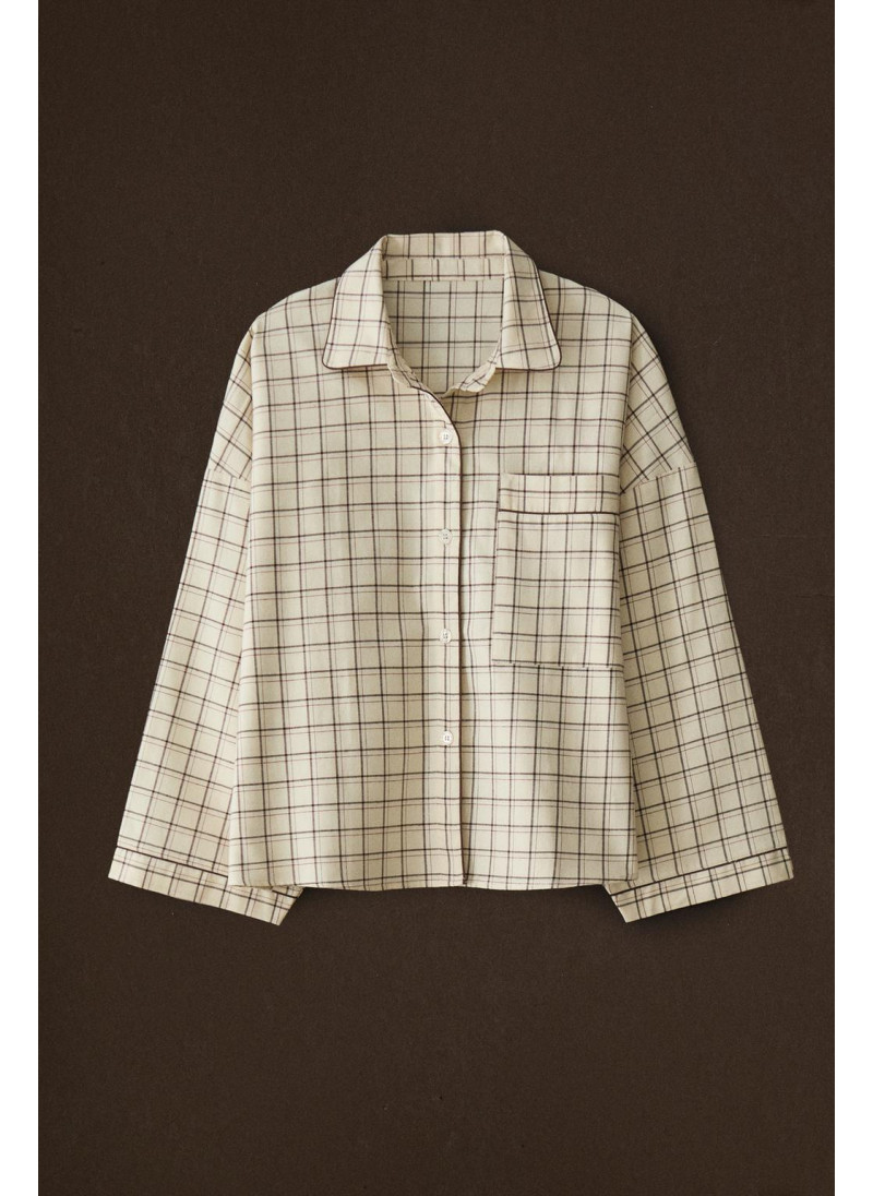 Набор рождественских пижам из хлопка в клетку Набор рождественских пижам из хлопка в клетку