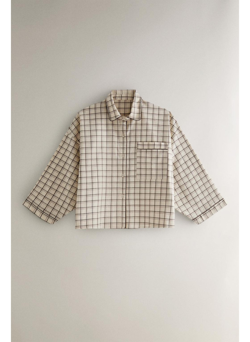 Набор рождественских пижам из хлопка в клетку Набор рождественских пижам из хлопка в клетку