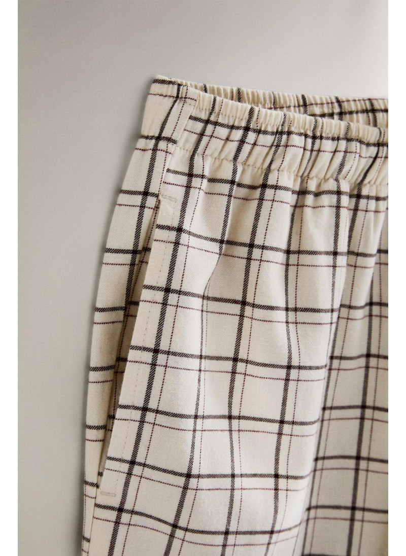 Набор рождественских пижам из хлопка в клетку Набор рождественских пижам из хлопка в клетку