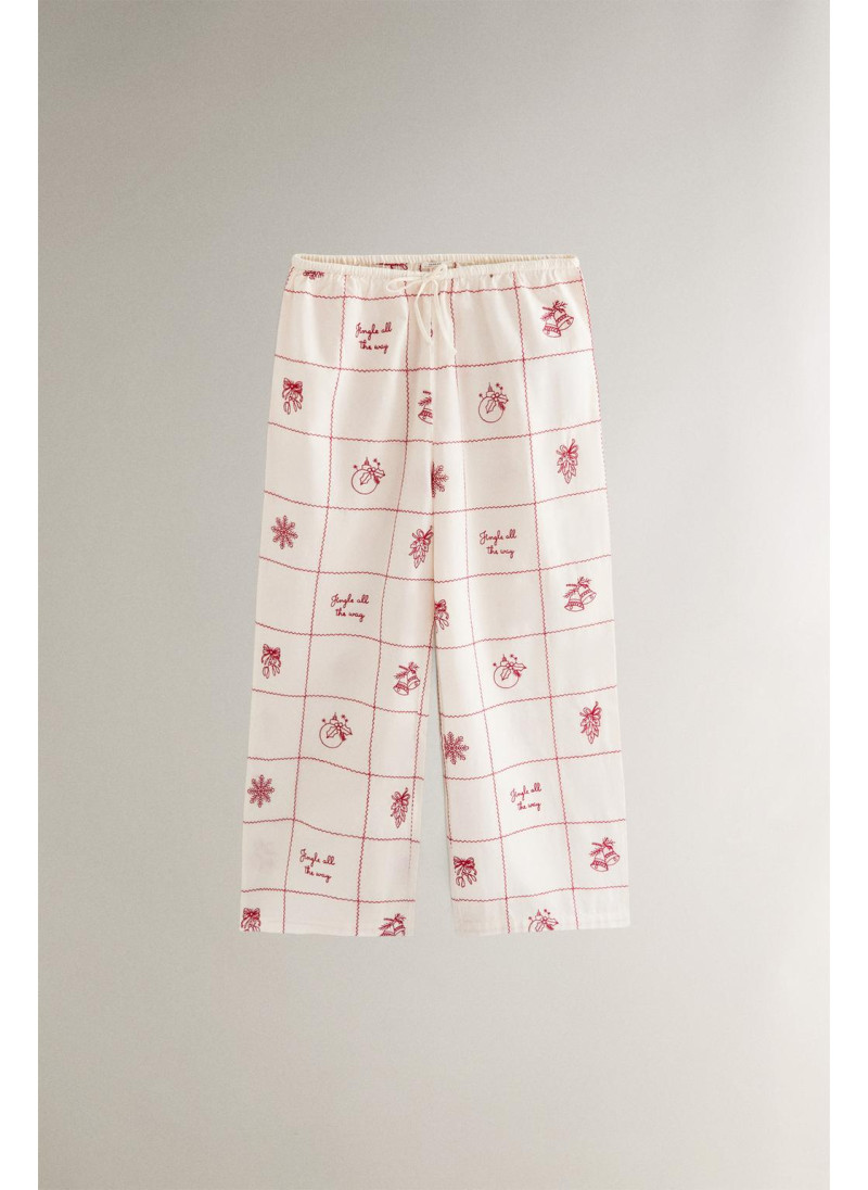 Штаны с вышивкой в рождеств...