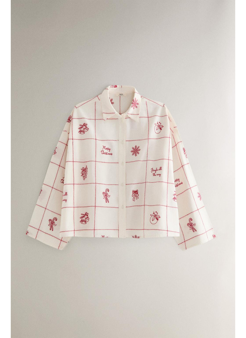 Рубашка с вышитым рождеств�...