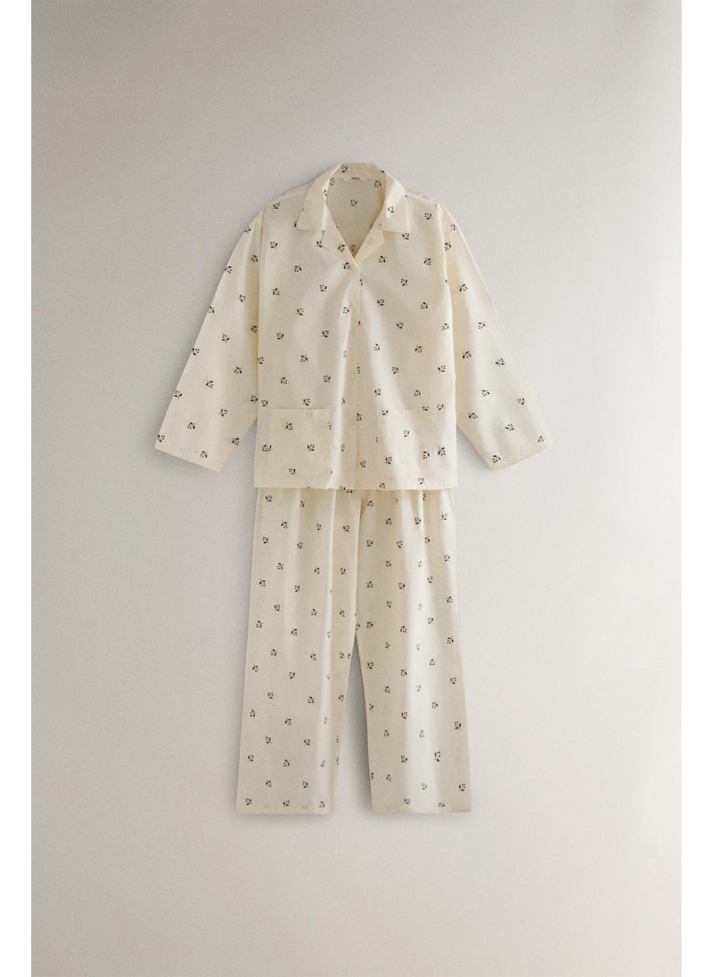 Штаны с рождественским принтом листьев Штаны с рождественским принтом листьев