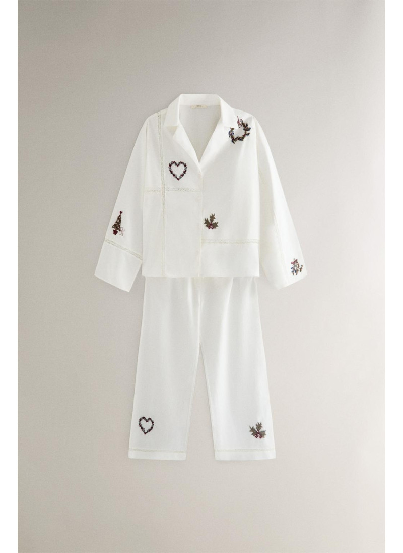 Вышитые рождественские штаны Вышитые рождественские штаны