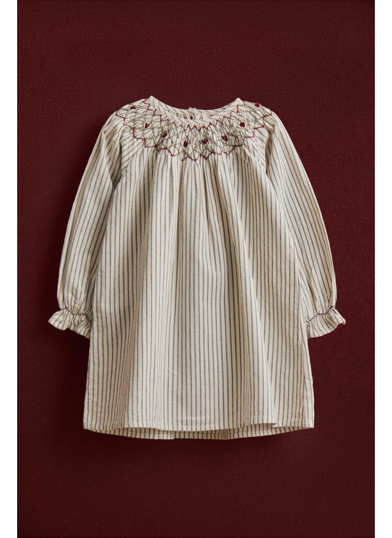 Детское ночное платье с полосками для рождества с оборками Детское ночное платье с полосками для рождества с оборками