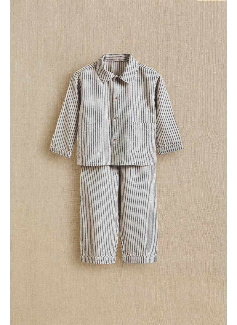 Набор детских пижам в полоску на рождество (набор из 2 штук) Набор детских пижам в полоску на рождество (набор из 2 штук)