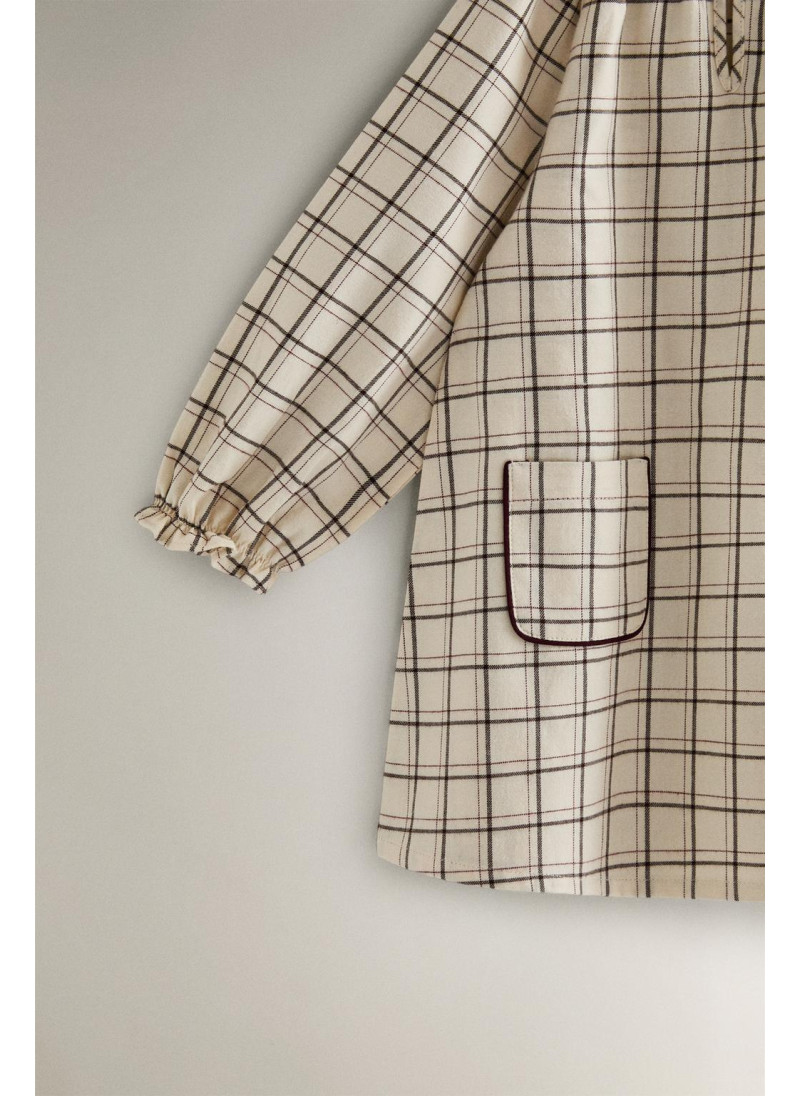 Детское хлопковое ночное платье в клетку на рождество Детское хлопковое ночное платье в клетку на рождество