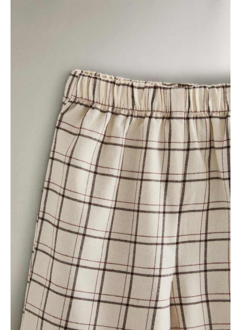 Набор детских рождественских пижам из хлопка в клетку Набор детских рождественских пижам из хлопка в клетку