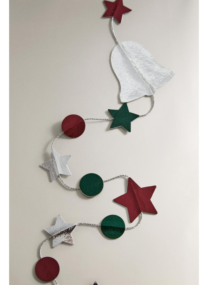 Металлическая бумажная рождественская гирлянда Металлическая бумажная рождественская гирлянда