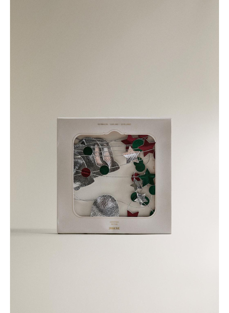 Металлическая бумажная рождественская гирлянда Металлическая бумажная рождественская гирлянда