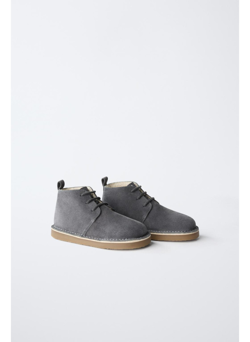 Ботинки из мягкой кожи с подкладкой из искусственного меха Ботинки из мягкой кожи с подкладкой из искусственного меха