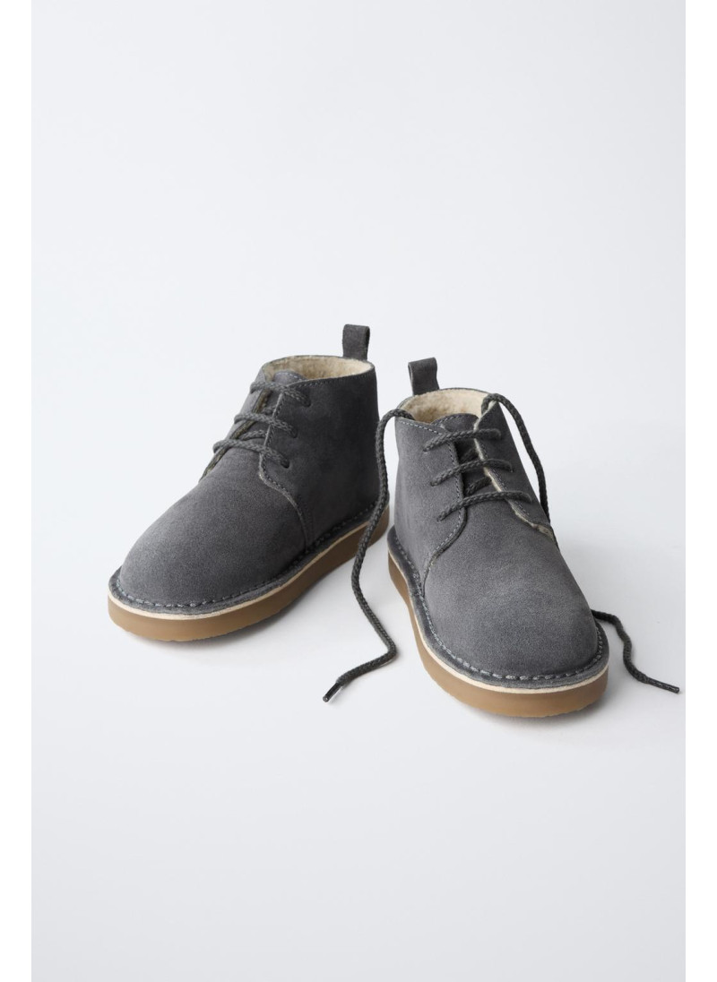 Ботинки из мягкой кожи с подкладкой из искусственного меха Ботинки из мягкой кожи с подкладкой из искусственного меха