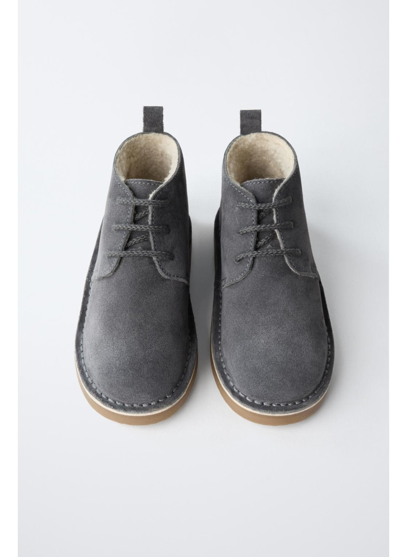 Ботинки из мягкой кожи с подкладкой из искусственного меха Ботинки из мягкой кожи с подкладкой из искусственного меха