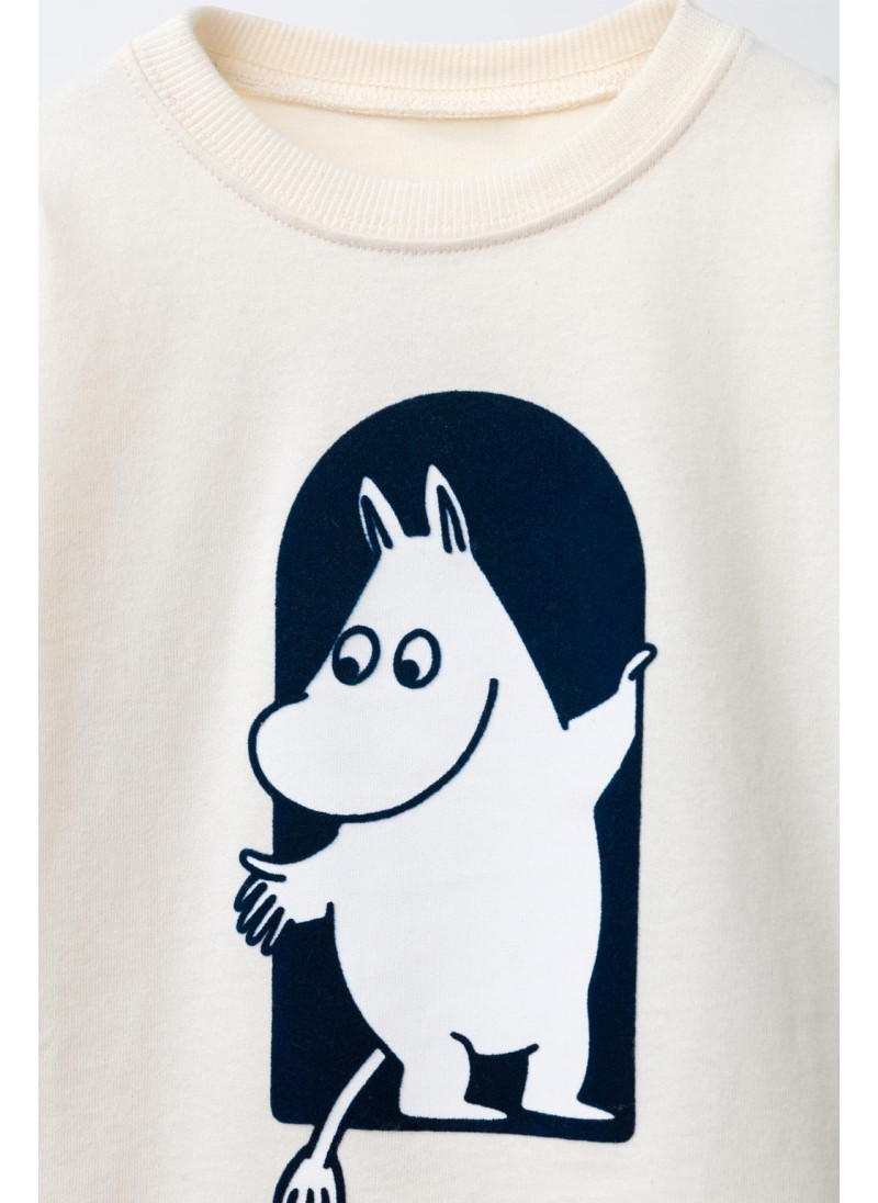 Футболка с принтом moomin © из флокированной ткани Футболка с принтом moomin © из флокированной ткани