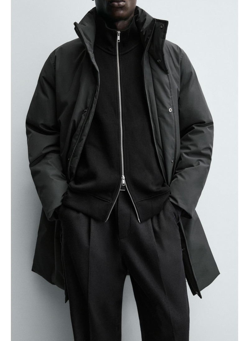 Длинный стеганый пуховик Длинный стеганый пуховик