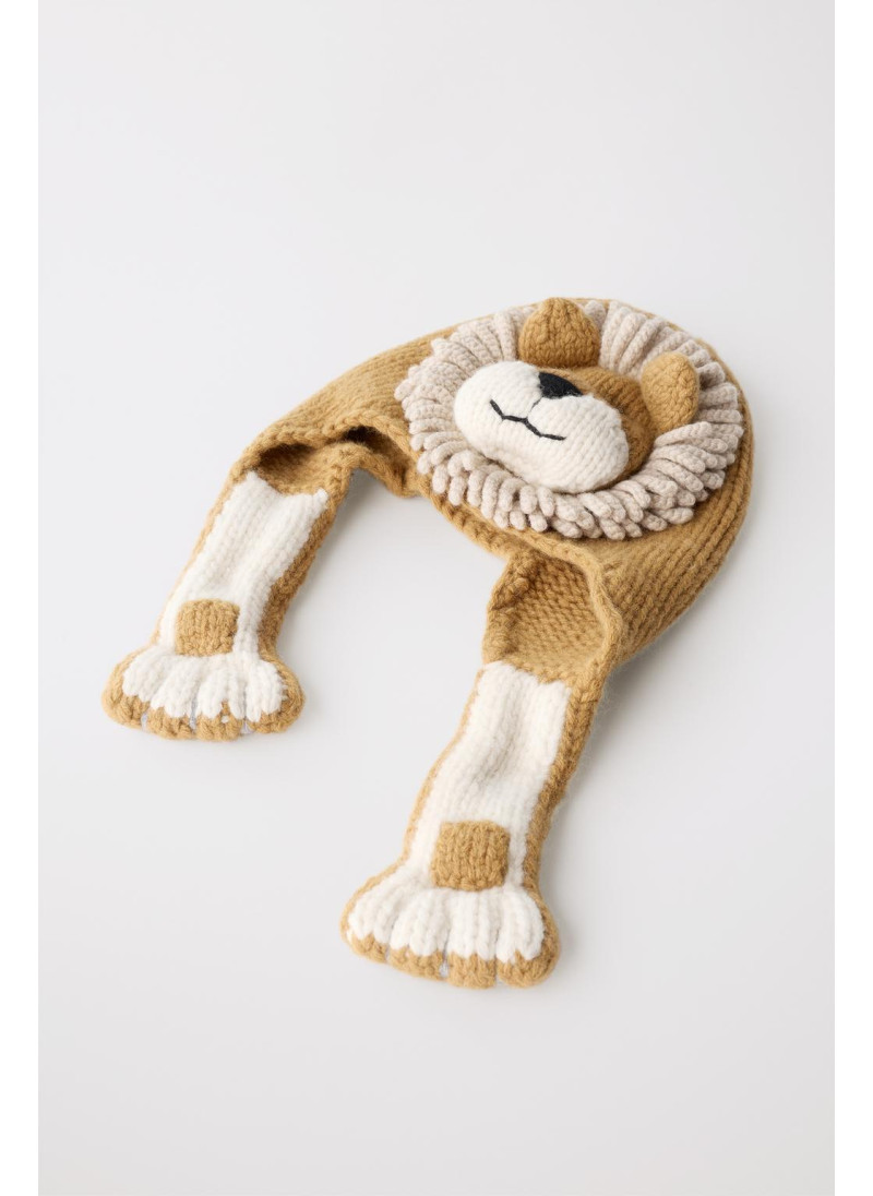 Шапка с львом из 100% шерсти, лимитированная коллекция Шапка с львом из 100% шерсти, лимитированная коллекция