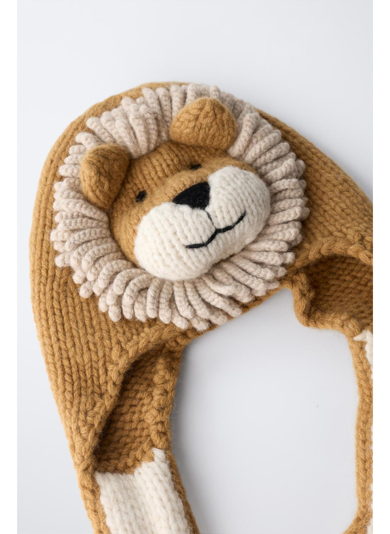 Шапка с львом из 100% шерсти, лимитированная коллекция Шапка с львом из 100% шерсти, лимитированная коллекция