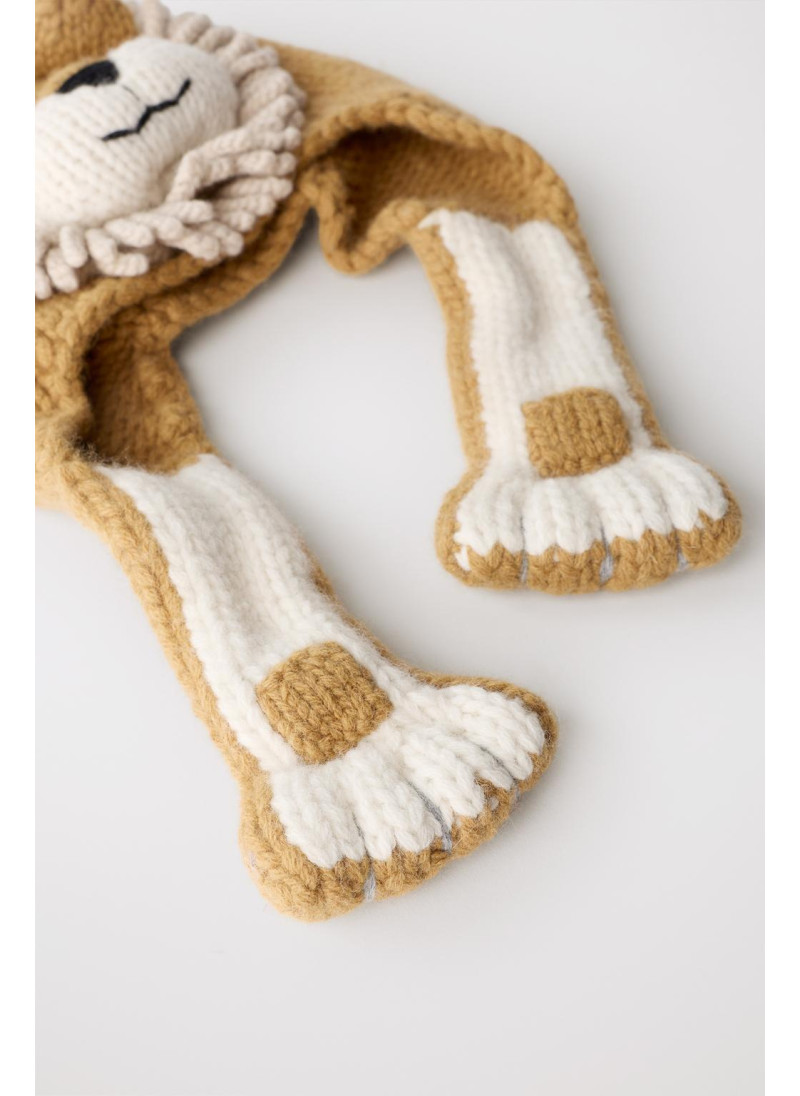 Шапка с львом из 100% шерсти, лимитированная коллекция Шапка с львом из 100% шерсти, лимитированная коллекция