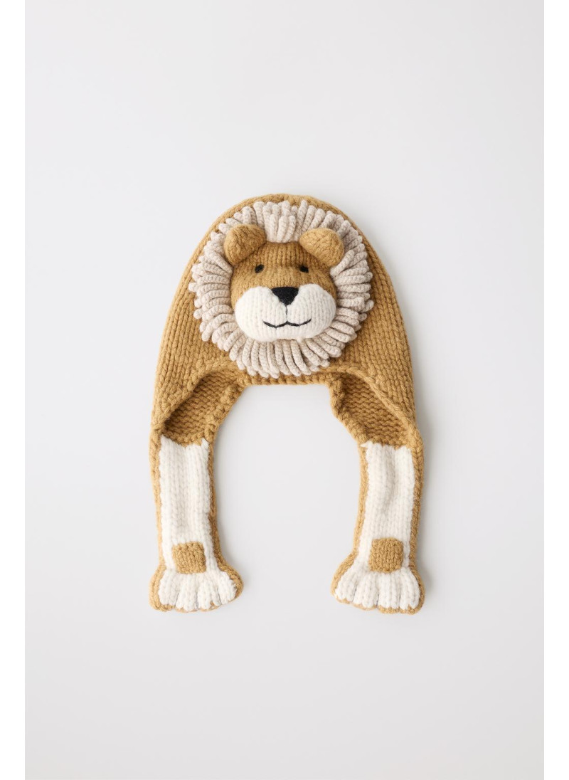 Шапка с львом из 100% шерсти, лимитированная коллекция Шапка с львом из 100% шерсти, лимитированная коллекция