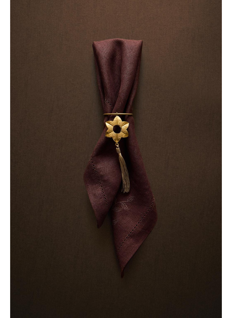 Набор металлических рождественских кольцев для салфеток с кисточкой (набор из 2) Набор металлических рождественских кольцев для салфеток с кисточкой (набор из 2)