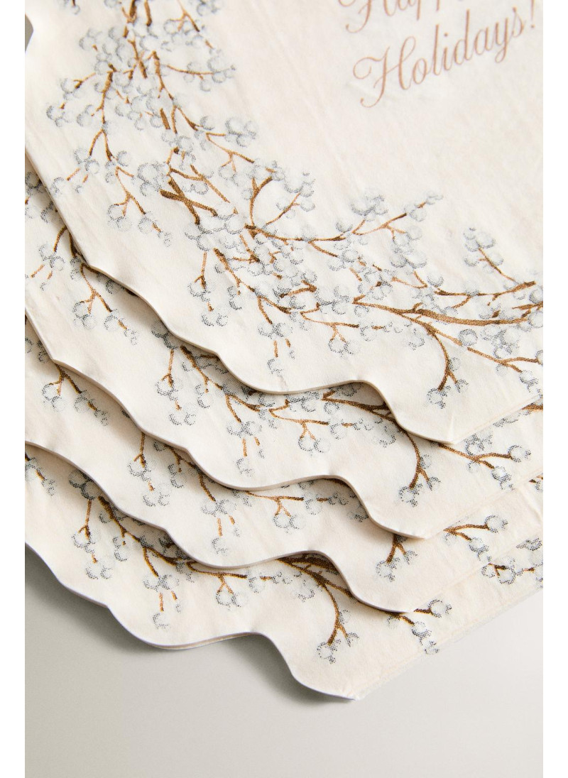 Набор бумажных салфеток с рождественским венком (набор из 20 штук) Набор бумажных салфеток с рождественским венком (набор из 20 штук)