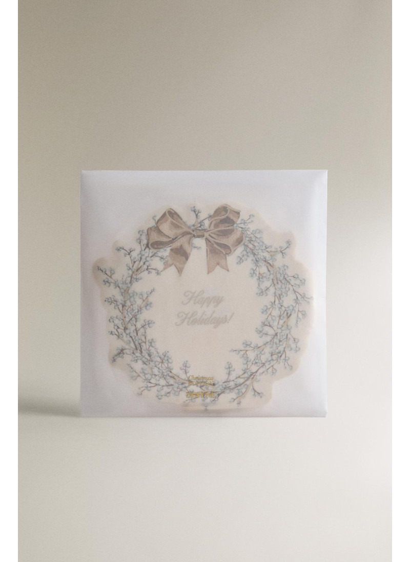 Набор бумажных салфеток с рождественским венком (набор из 20 штук) Набор бумажных салфеток с рождественским венком (набор из 20 штук)