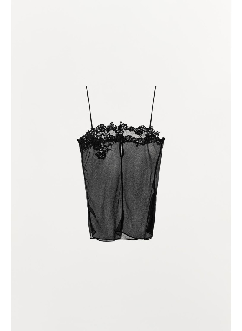 Топ из шифона с вышивкой Топ из шифона с вышивкой